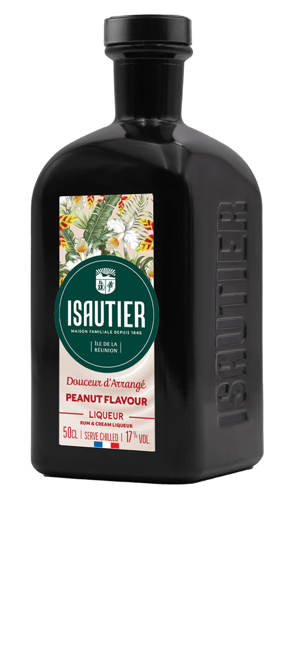 Bottle of Isautier “Douceur d’Arrangé Peanut Flavour” rum