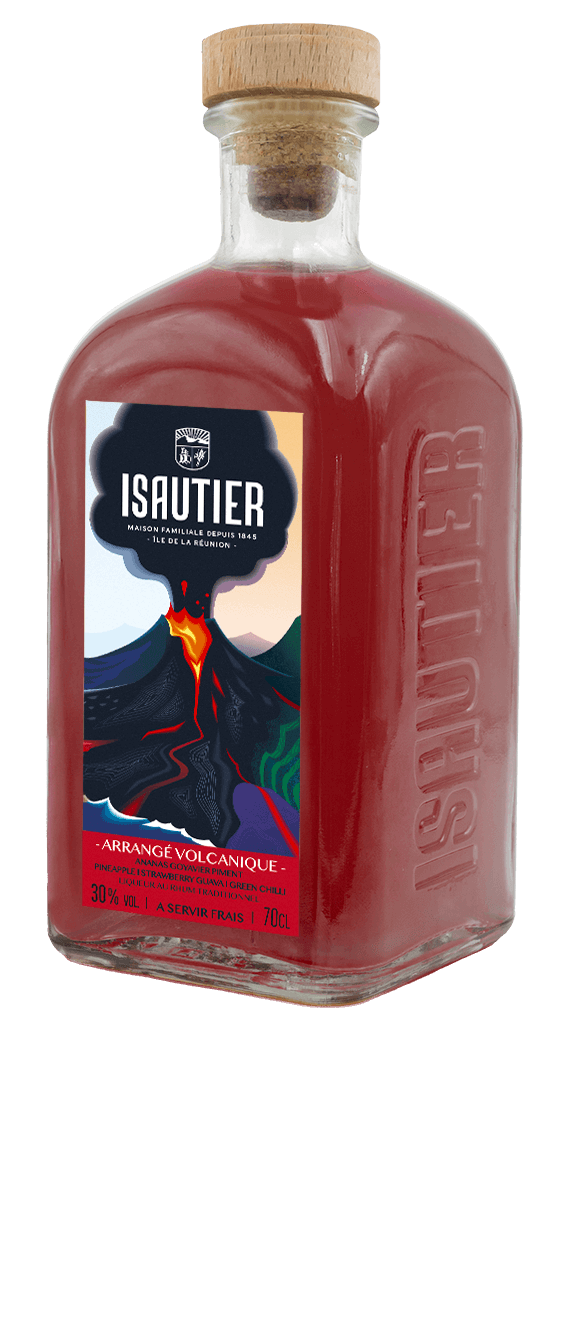 Bouteille de rhum arrangé Isautier « Arrangé Volcanique »