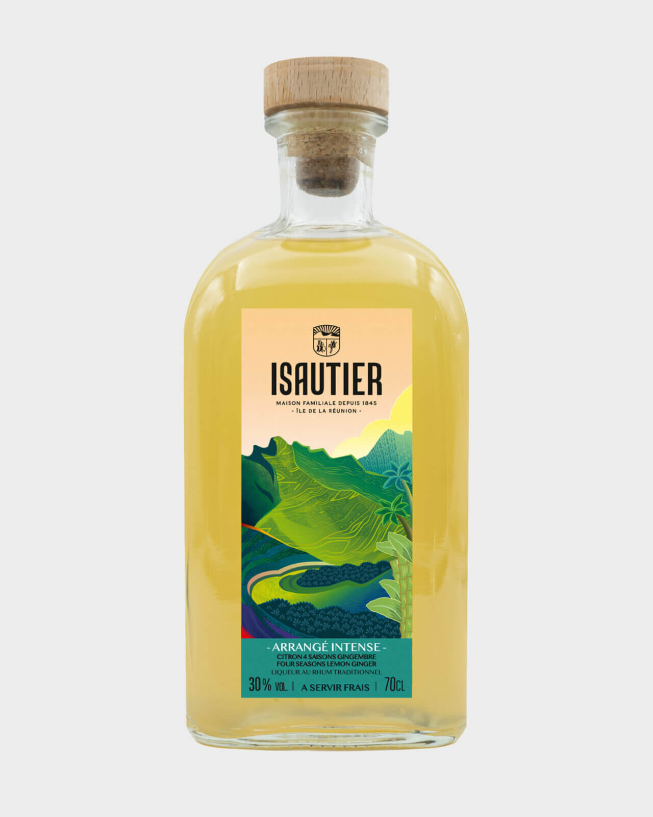 Bouteille de rhum arrangé Isautier « Arrangé Intense » -Packshot face