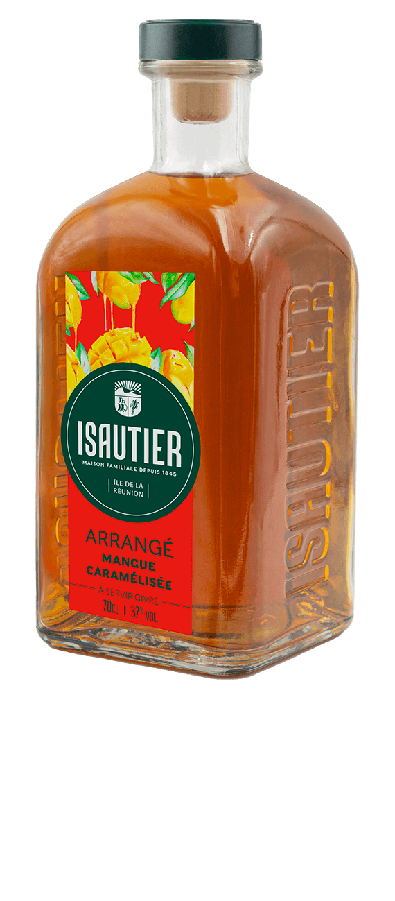 Bouteille de rhum arrangé Isautier « Arrangé Mangue caramélisée »