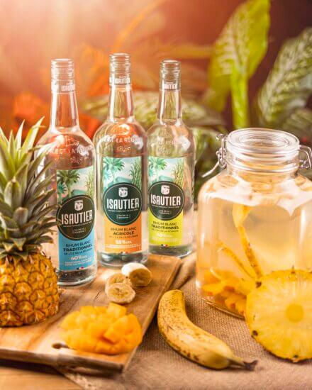 Rhum blanc isautier cocktail punch jar