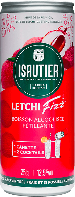 Canette FIZZ Letchi Isautier – cocktail pétillant prêt-à-boire