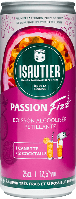 Canette FIZZ Passion Isautier – cocktail pétillant prêt-à-boire